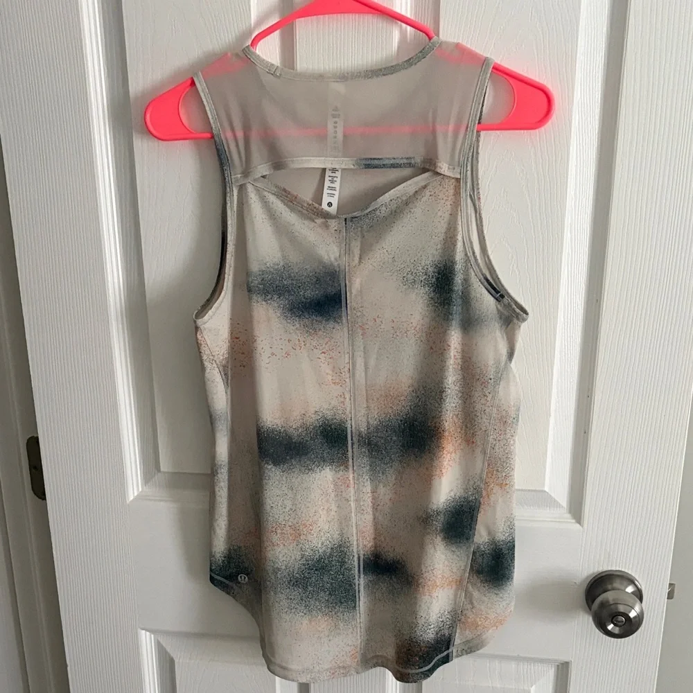 lululemon athletica Beige Tank with Black and Peach Speckle